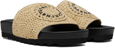 Sneakers och skor Stella McCartney Elyse Raffia Logo Slides Svart | 810387AFACL0, 3