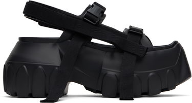 Sneakers och skor Rick Owens Rick Owens Hollywood Mega Tractor Sandals Svart | RU01E5866 LOO, 0