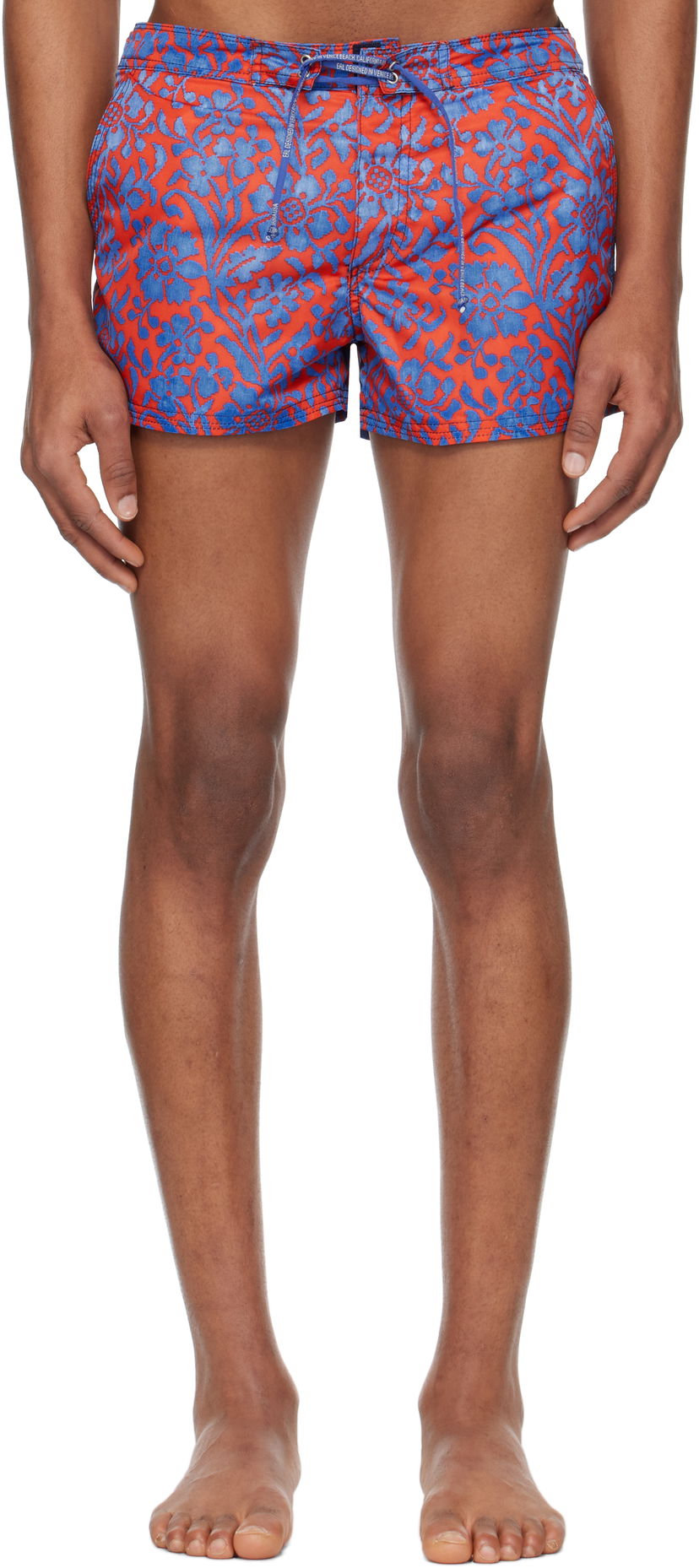 Badkläder ERL ERL Printed Nylon Swim Shorts Röd | ERL10UW06