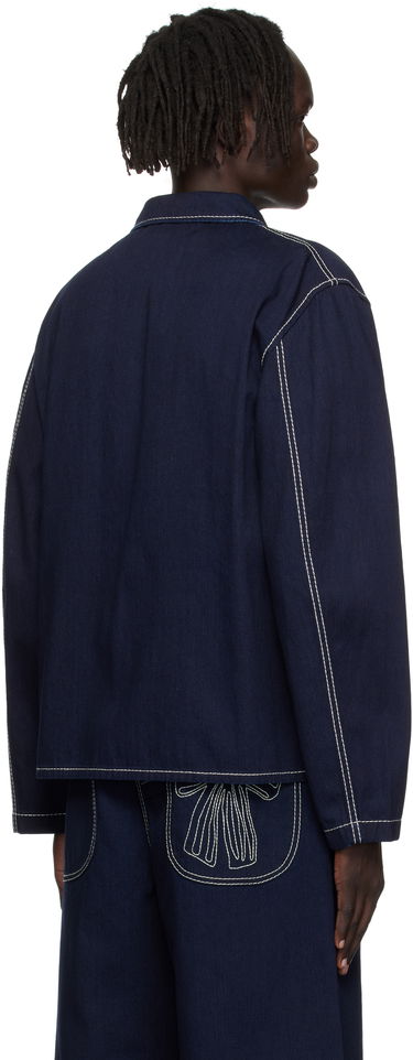 Jacka Acne Studios Acne Studios Embroidered Denim Jacket Mörkblå | C90204-, 2