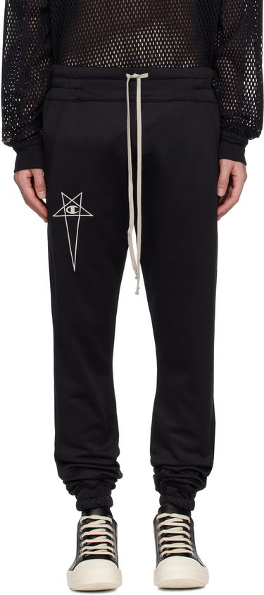 Träningsbyxor Rick Owens Rick Owens Champion Edition Joggers Sweatpants Svart | CM01E1684 CHJS SHINY SWEAT JERSE, 0
