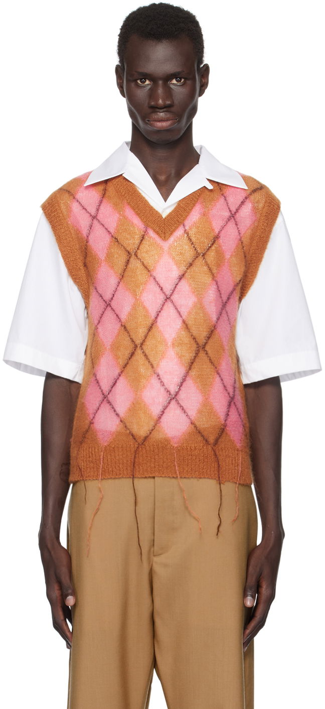 Väst Marni Argyle Vest Brun | CVMG0129Q0 UFU175