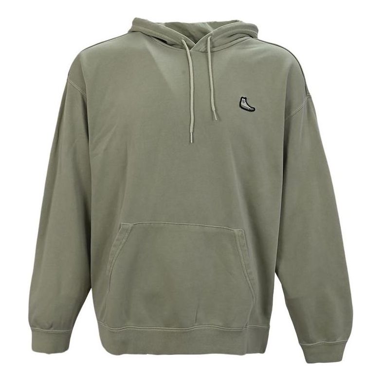 Sweatshirt Converse Go To Embroidered Patch Hoodie Grön | 10025456-A05
