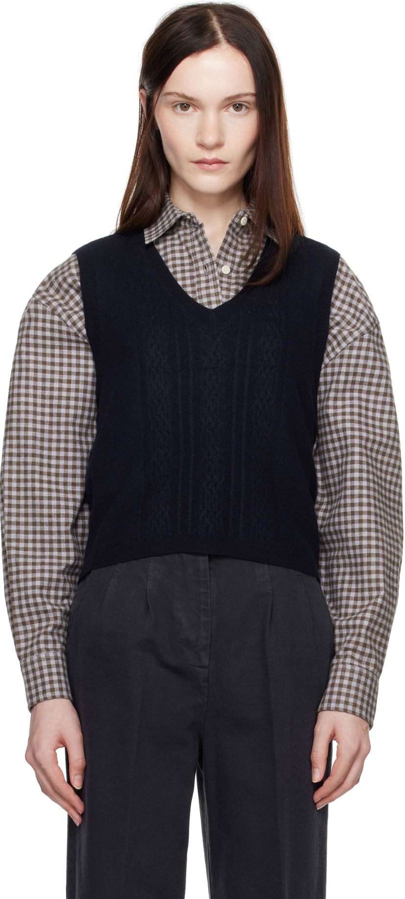 Väst A.P.C. Coco Knit Vest Mörkblå | WVBDV-F22326