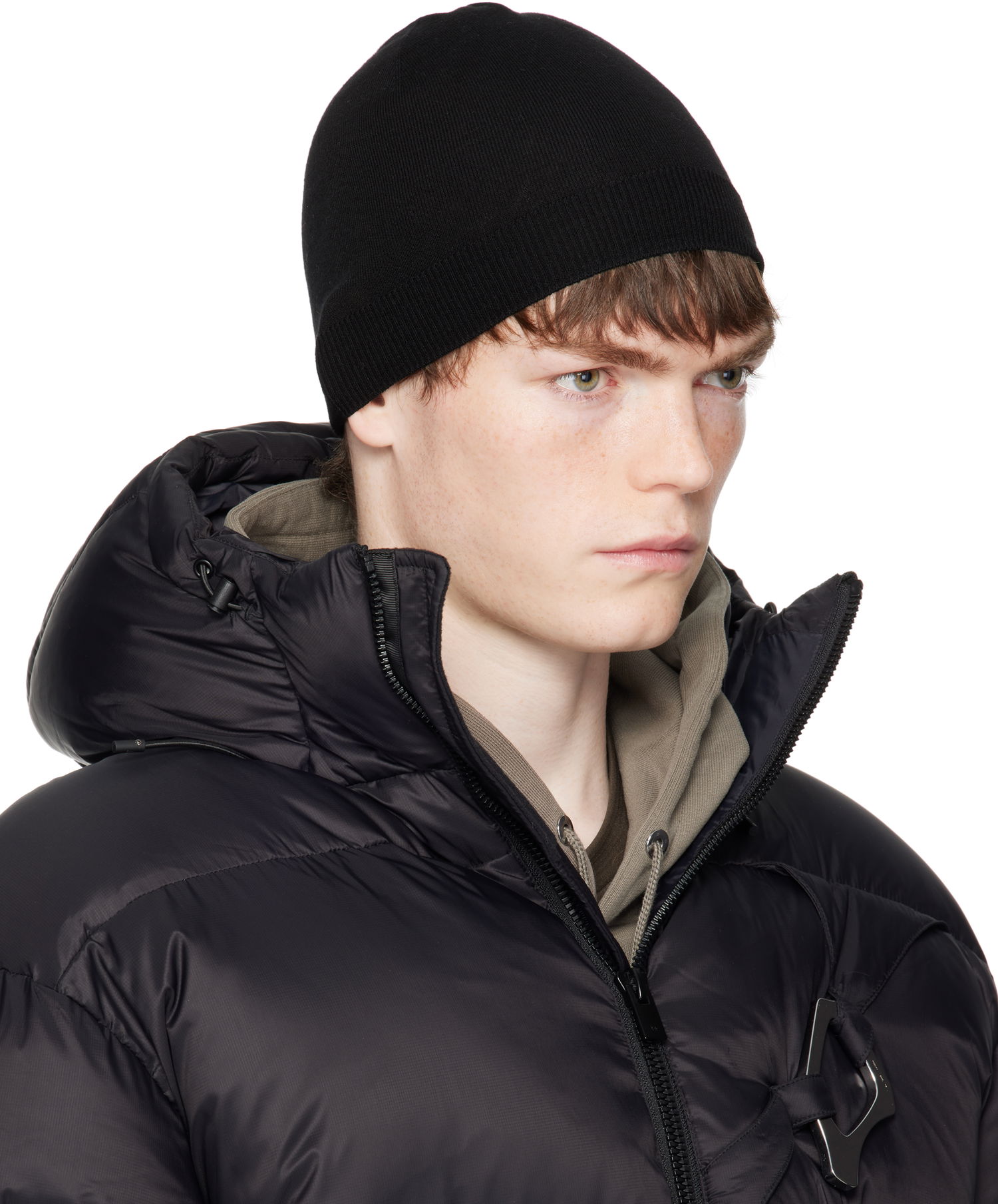 Mössa HELIOT EMIL HELIOT EMIL Fresnel Wool Beanie Svart | PREAW25_16_120_BLK01, 1