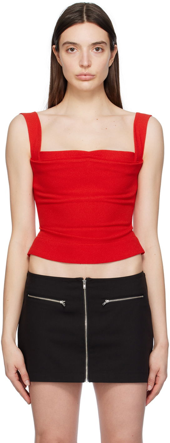 Linne Miaou Miaou Imogene Tank Top Röd | 7023-CL