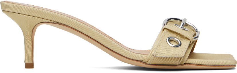 Tillbehör Aeyde Aeyde Ilvy Eyelet Grosgrain Mules Beige | A11-HS-GAIS55TB188-SS25-957-069