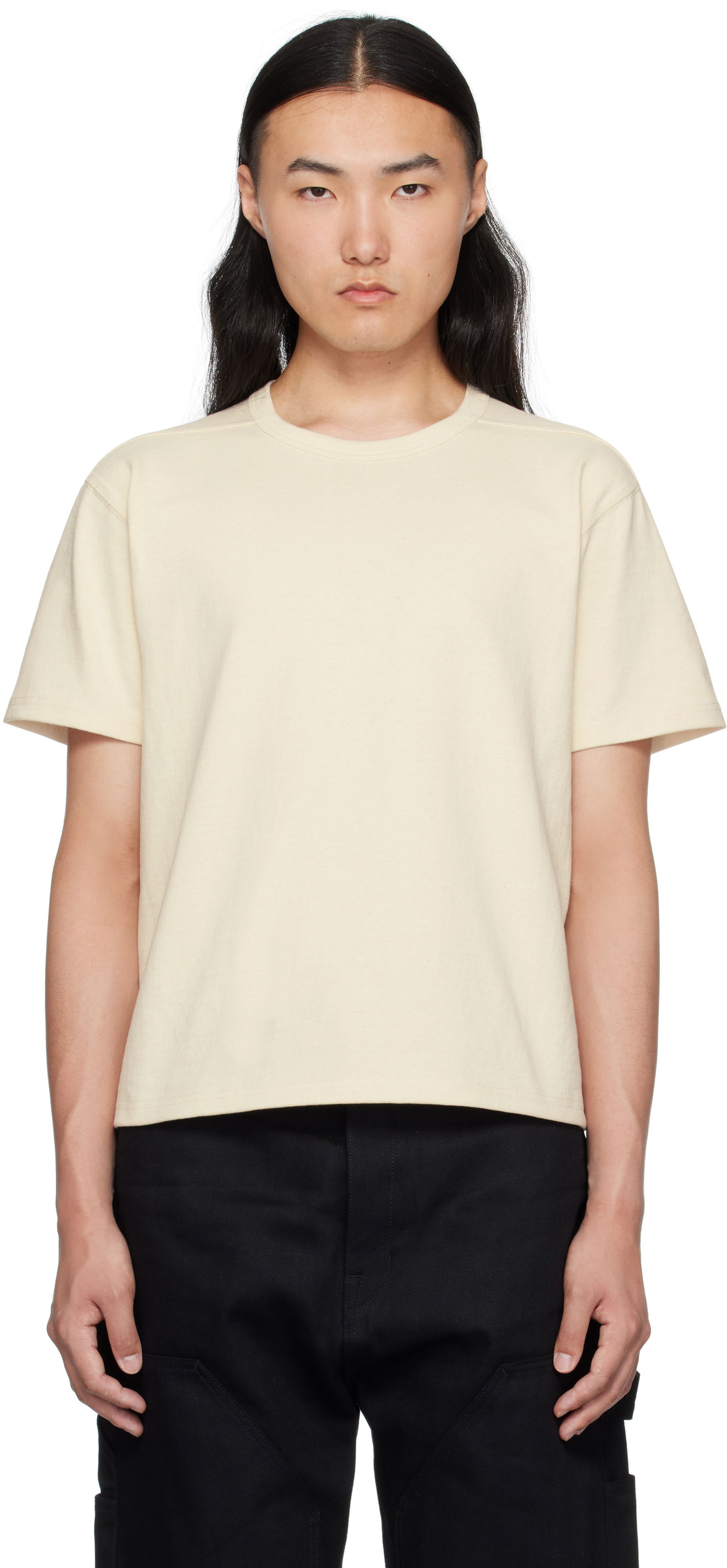 T-shirt Rick Owens Rick Owens DRKSHDW Hollywood Osterberg T-Shirt Beige | DL01E6294 JENJP, 0