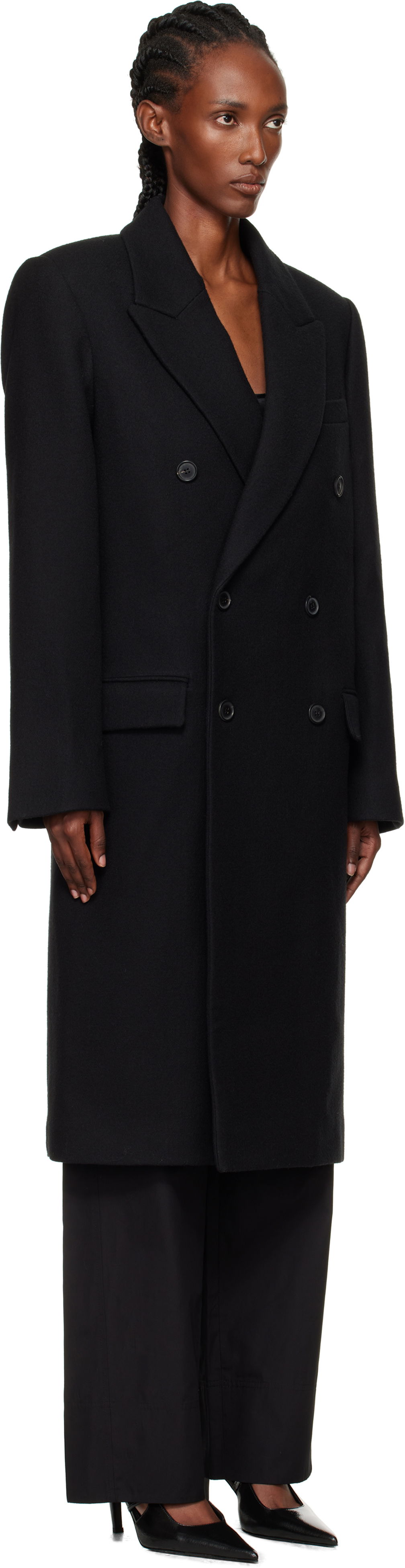 Rockar WARDROBE.NYC WARDROBE.NYC Double Breasted Coat Svart | W4108F25WO, 1