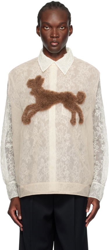 Skjorta Simone Rocha Simone Rocha Creature Embroidery Lace Shirt Vit | 5294F 0069, 0