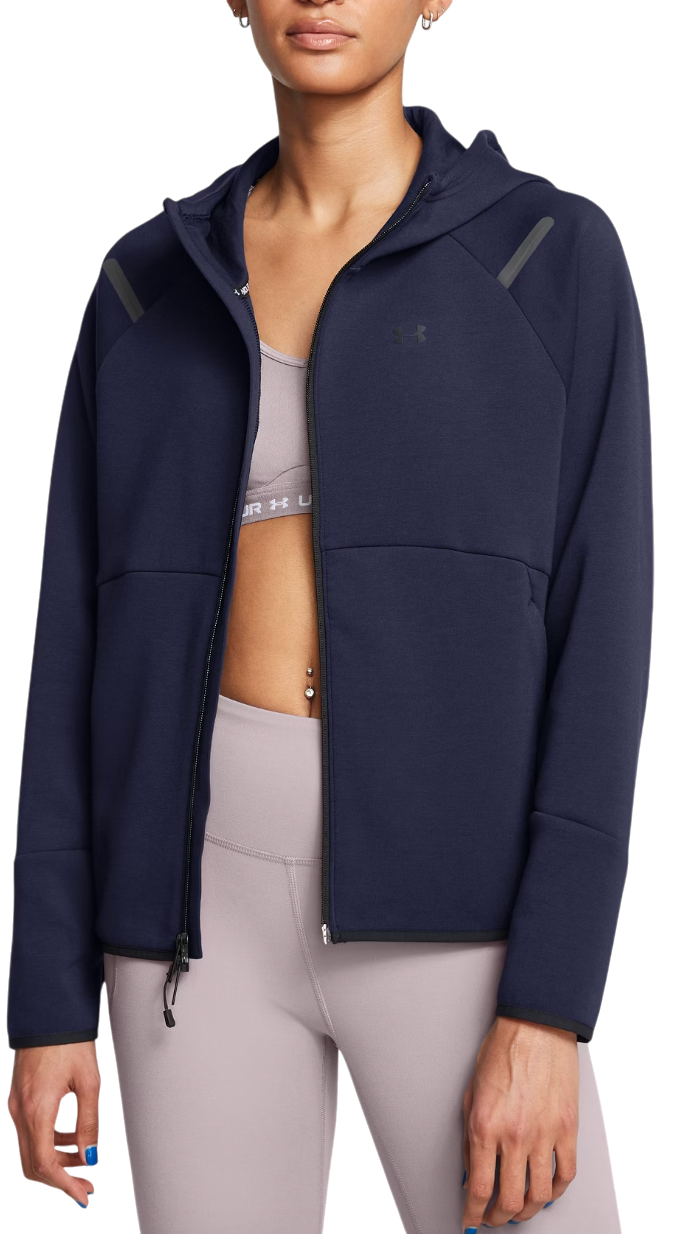 Sweatshirt Under Armour Hoodie Unstoppable Fleece Mörkblå | 1379842-410