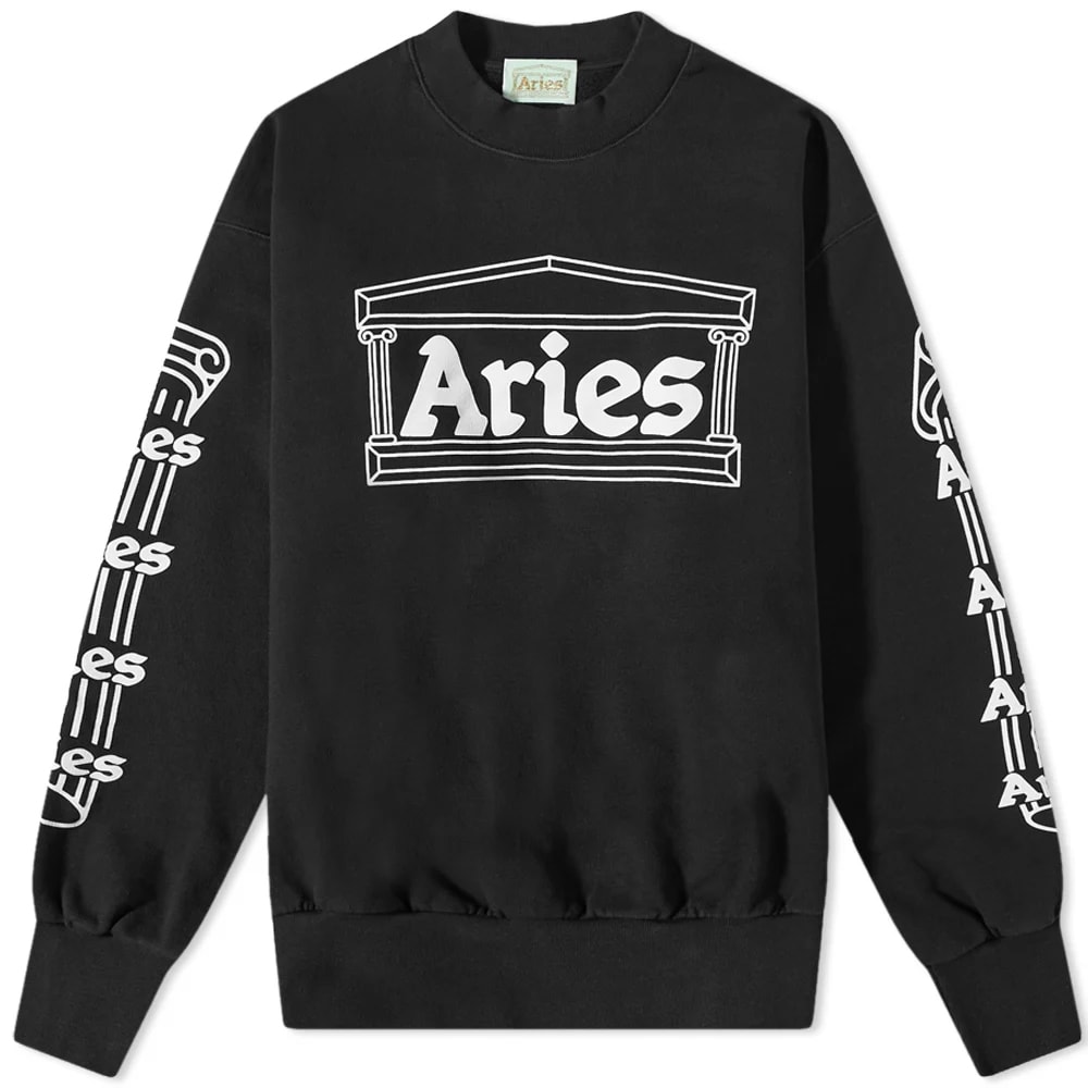 Sweatshirt Aries Column Crew Sweatshirt Svart | COAR20001-BLK, 0