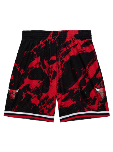Shorts Mitchell & Ness NBA Chicago Bulls Team Marble Swingman Shorts Svart | PFSW1279-CBU97PPPBLCK