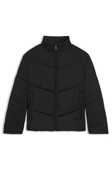 Pufferjacka BOSS Water-Repellent Puffer Jacket Svart | 50541590