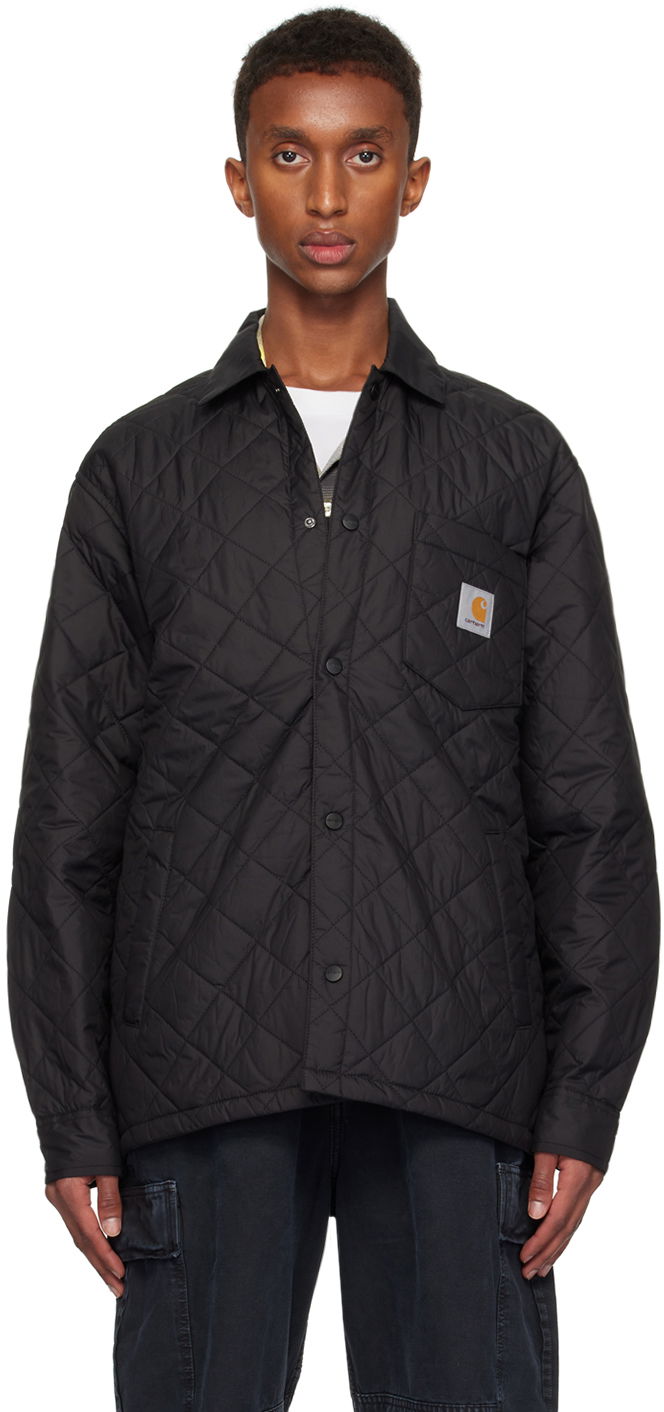 Pufferjacka Carhartt WIP Quilted Shirt Jacket Svart | I034363