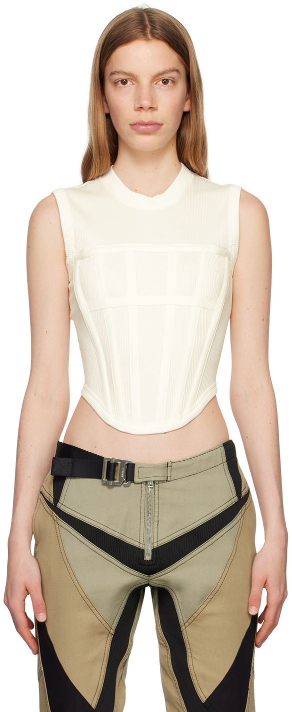 Linne Dion Lee Corset Tank Top Vit | C3094R23