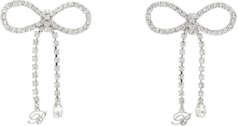 Örhängen Blumarine Blumarine Crystal Bow Drop Earrings Metallisk | P522W305A