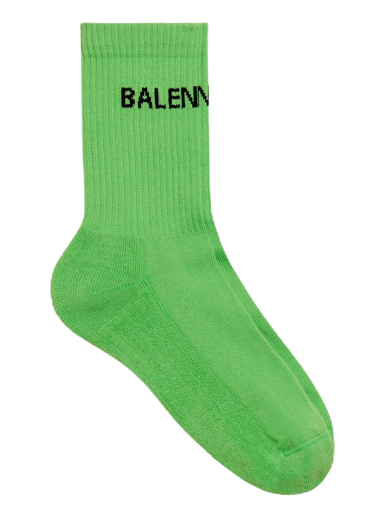 Strumpor Balenciaga Logo Socks Grön | 585526479B03760