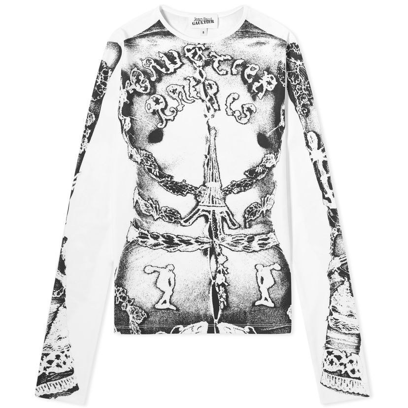 T-shirt Jean Paul Gaultier Trompe L'Oeil Long Sleeve Top Flerfärgad | 24-25-U-TO182-J546-0100