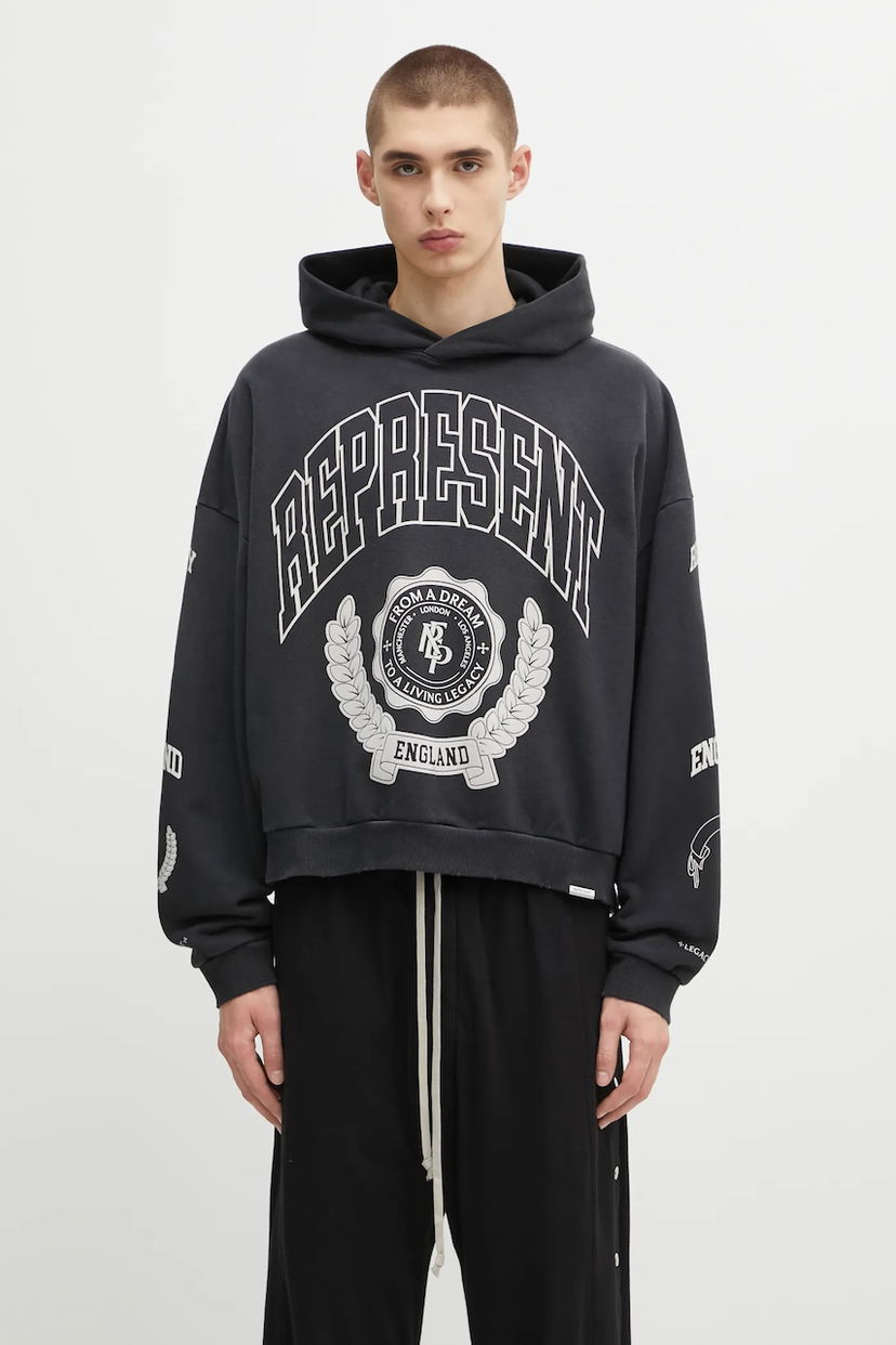 Sweatshirt Represent Clo Represent Legacy Crest Hoodie Svart | MLM100372