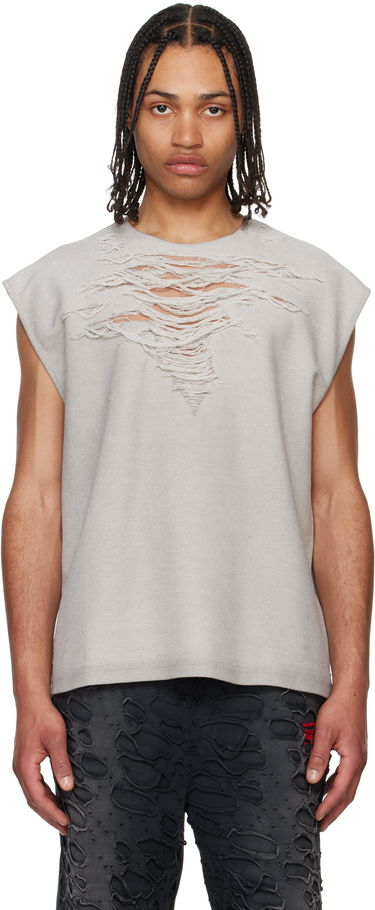 Linne Diesel Diesel S-Rub-SL Distressed Tank Top Grå | A19115-0PLAI-97C, 0