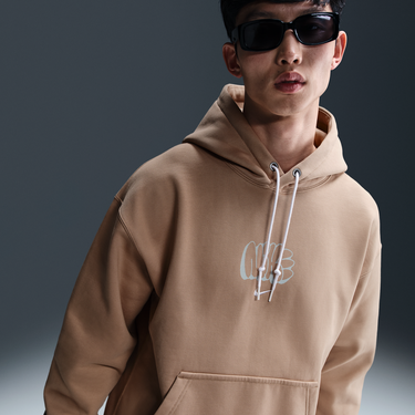 Sweatshirt Nike Solo Swoosh Fleece Hoodie Beige | HQ4181-200, 0