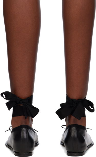 Kläder Simone Rocha Simone Rocha Heart Toe Ribbon Bow Ballerinas Svart | RMP17B 0755, 1