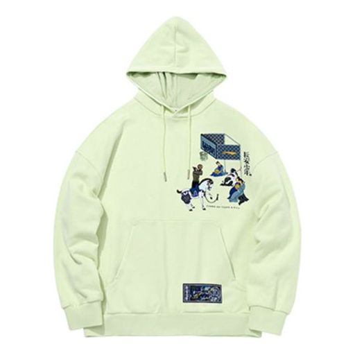 Sweatshirt Li-Ning BadFive Pullover Hoodie Grön | AWDQB45-2