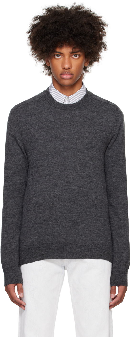Sweater Maison Margiela Elbow Patch Sweater Grå | S50HL0021 M13062
