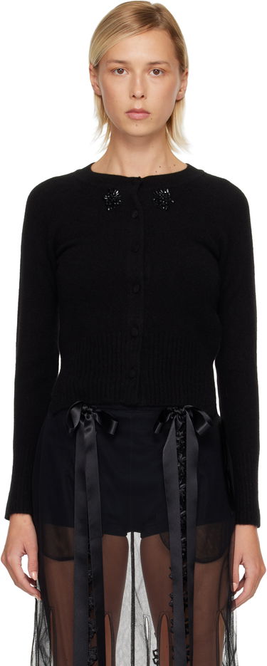 Sweater Simone Rocha Simone Rocha Embellished Cashmere Cardigan Svart | COMK3B 0667, 0