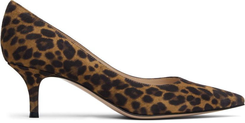 Sneakers och skor Gianvito Rossi Leopard Print Suede Gianvito 55 Pumps Flerfärgad | G20336-55RIC-CMD