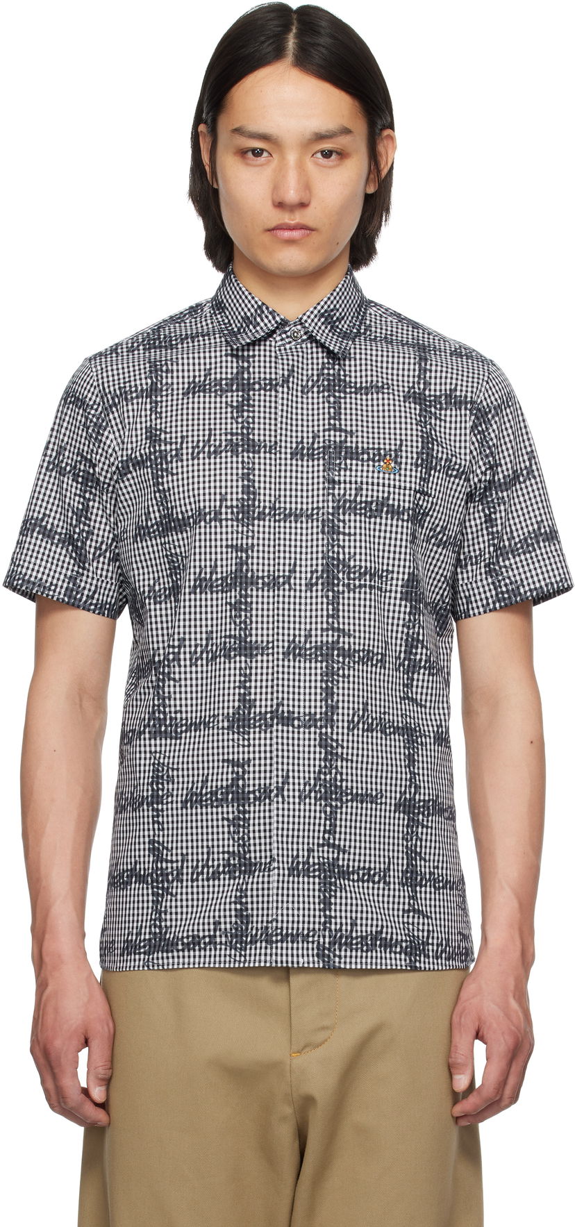 Skjorta Vivienne Westwood Vivienne Westwood Classic Gingham Shirt Svart | 24010004-W011T-