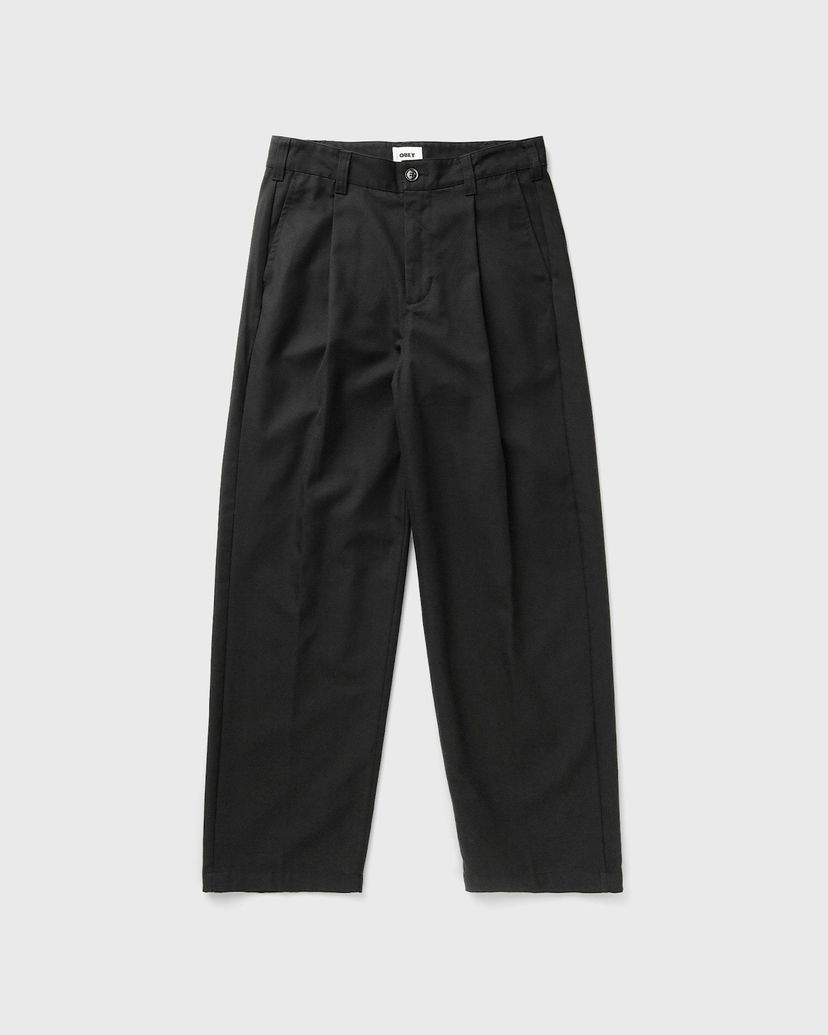 Byxor OBEY Armel Pleated Pant Svart | 142020261-BLK