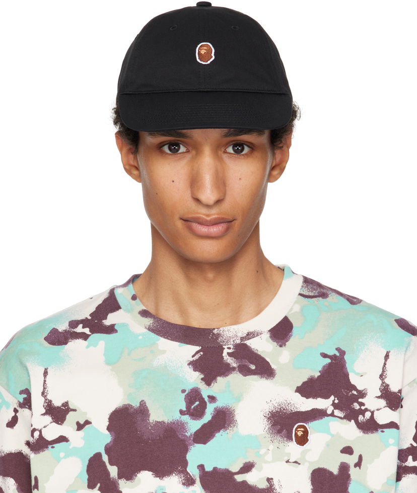 Keps BAPE One Point Twill Cap Svart | 001CPL301311M