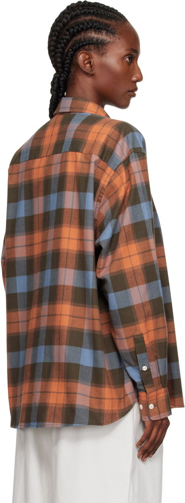 Skjorta Baserange Baserange Claude Plaid Button-Down Shirt Orange | TSCL-OC-AU25, 2