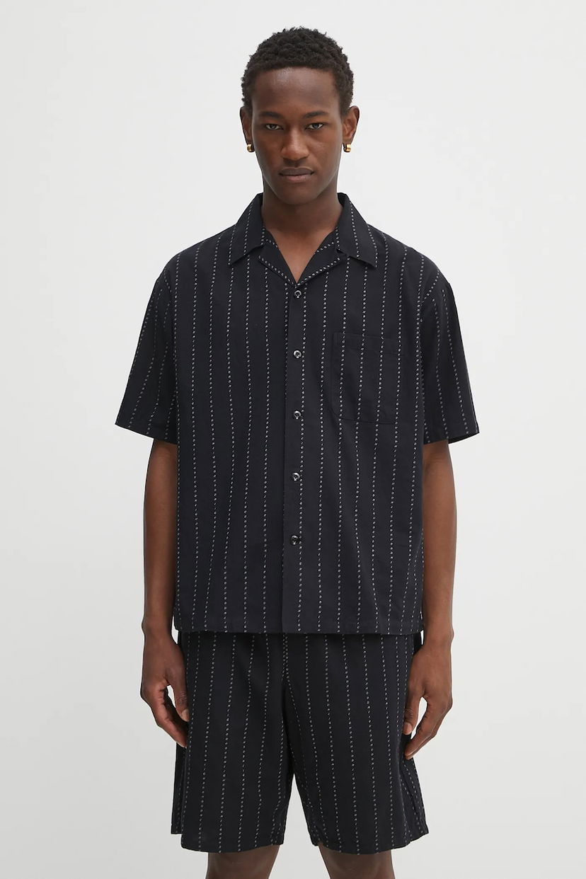 Skjorta Neighborhood NEIGHBORHOOD Dobby Hawaiian Relaxed Fit Shirt Svart | 251TSNH.SHM08