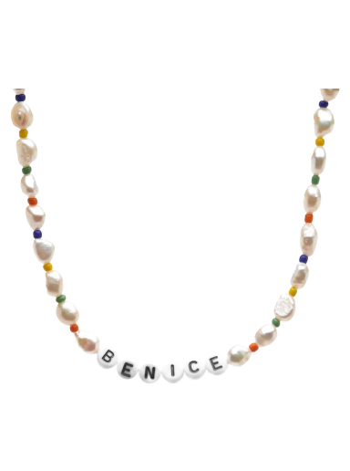 Halsband Sporty & Rich Be Nice Pearl & Bead Necklace Gul | AC492-PE