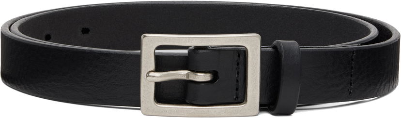 Bälten Neighborhood Neighborhood Narrow Leather Belt Svart | 251PKNH-AC01