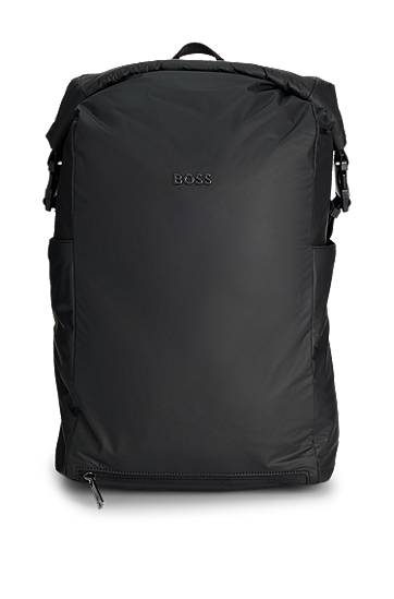 Ryggsäck BOSS BOSS Roll-Top Backpack Svart | 50541460