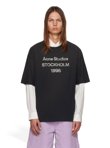T-shirt Acne Studios Faded T-Shirt Svart | CL0196-