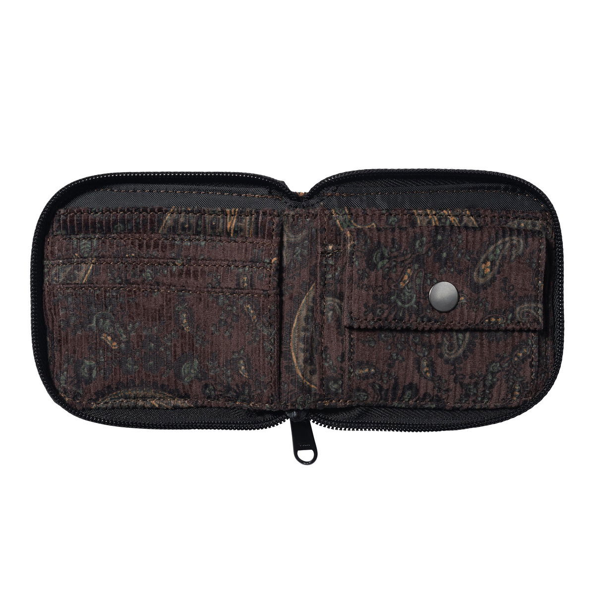 Plånbok Carhartt WIP Flint Zip Wallet "Paisley Print/Buckeye rinsed" Brun | I029507_1U6_02, 1