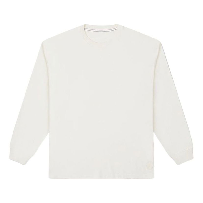 Sweater Converse Embroidered Logo Long Sleeve T-Shirt Vit | 10026898-A01