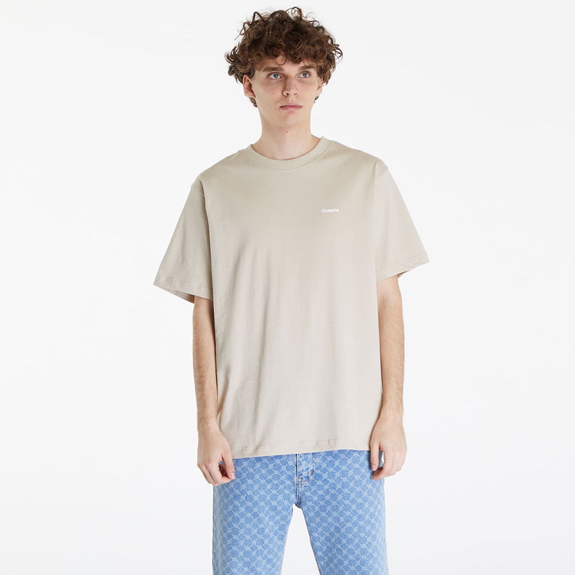 T-shirt Queens Essential T-Shirt With Contrast Print Beige Beige | QNS_026