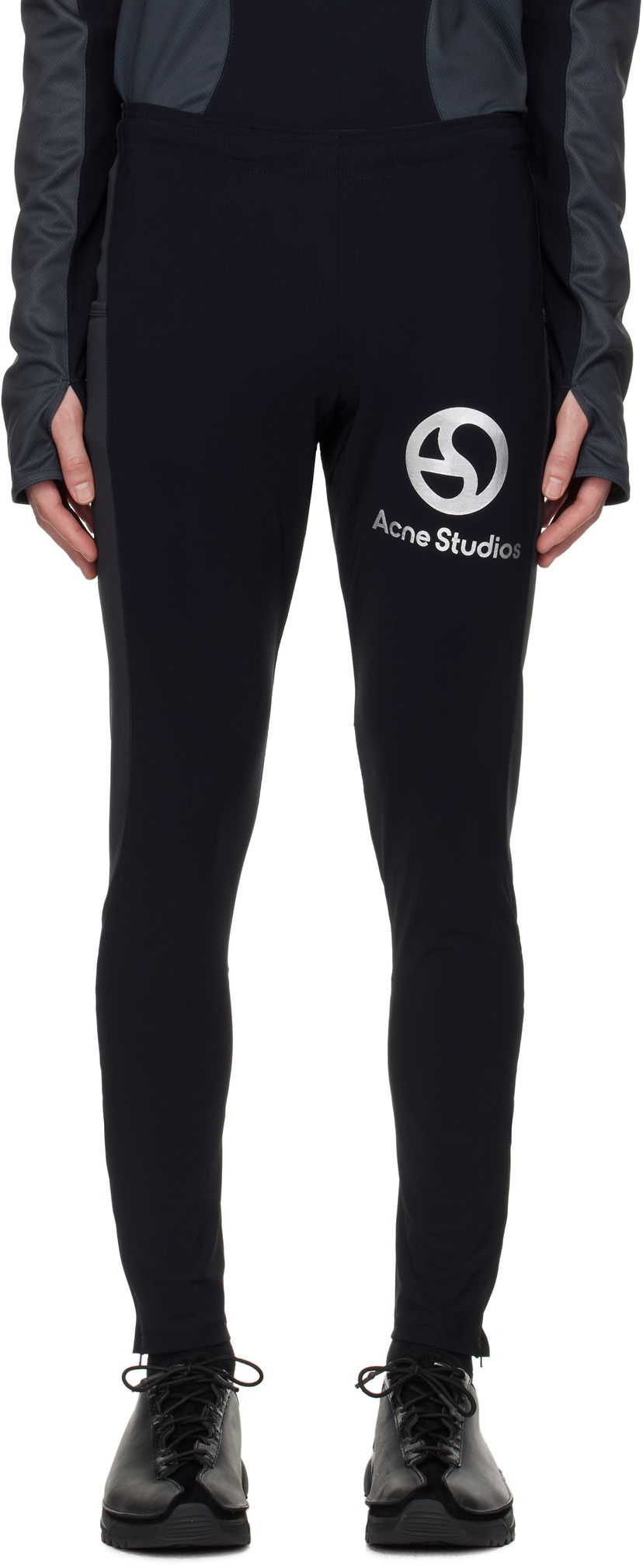 Damasker Acne Studios Logo Leggings Svart | BK0680-