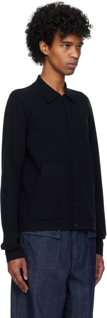Sweater Dries Van Noten Dries Van Noten Spread Collar Knit Cardigan Svart | 251-021228-1701, 4