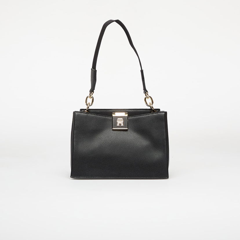 Handväska Tommy Hilfiger Tommy Hilfiger Her Satchel Svart | AW0AW17722 BDS