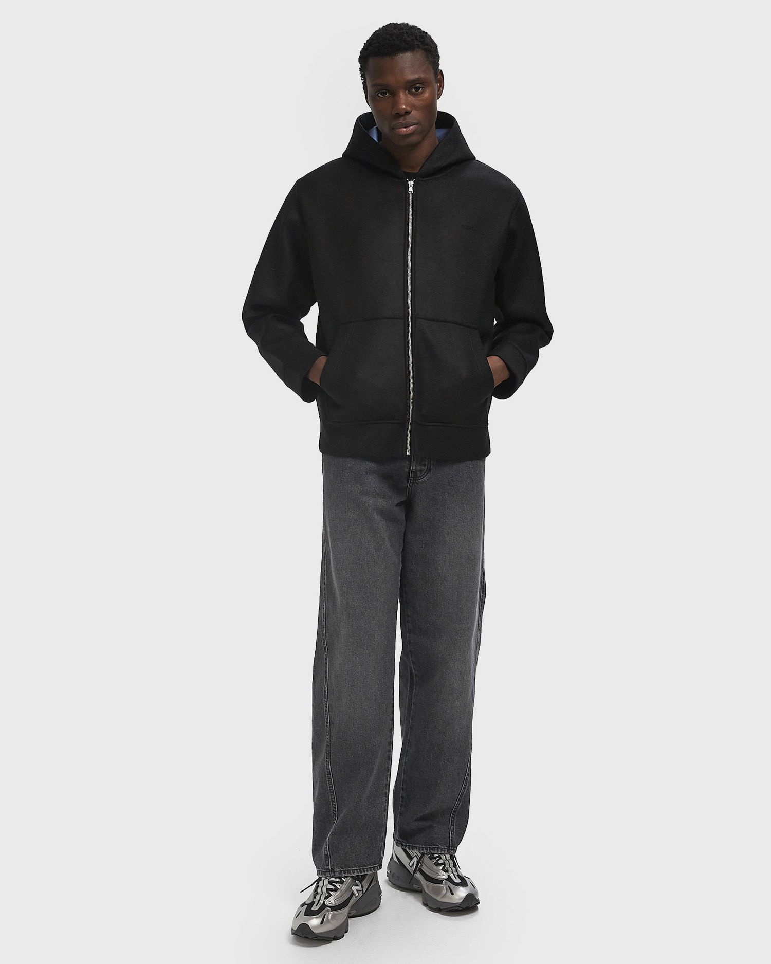 Sweatshirt A.P.C. A.P.C. Alvin Zip-Up Hoodie Svart | PSAFU-M27993-LZZ, 1