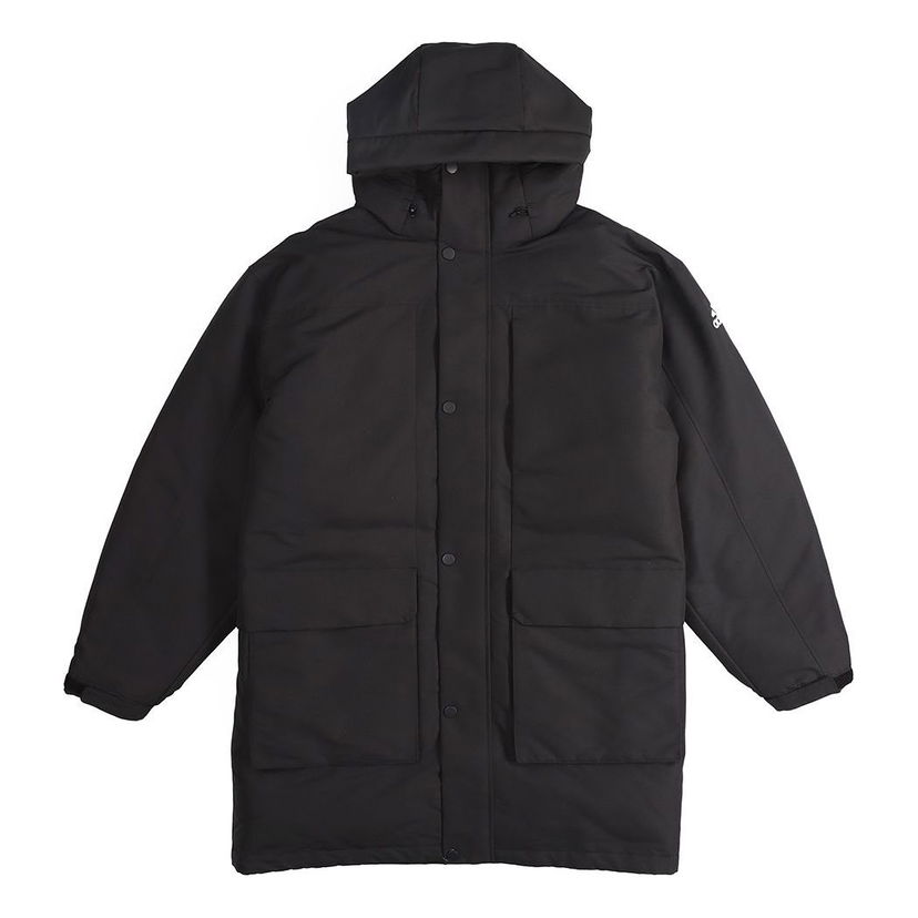 Parkas adidas Originals Outdoor Windproof Warm Hooded Down Parka Svart | GN9835