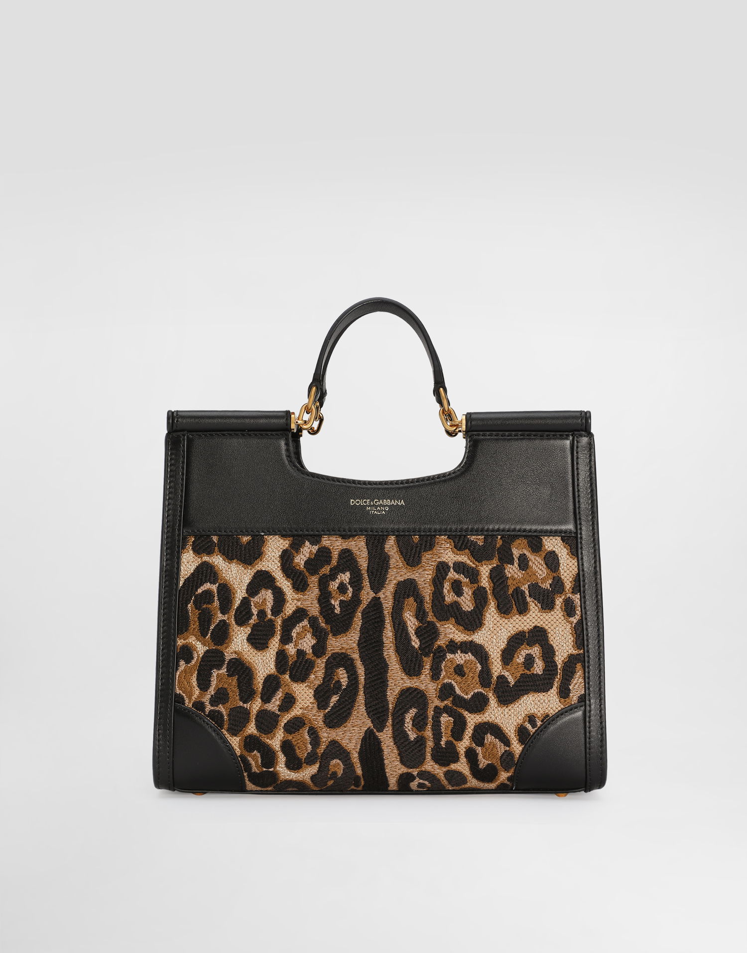 Tygpåse Dolce & Gabbana Dolce & Gabbana Sicily Tote Bag Svart | BB7728B6I3789738, 0