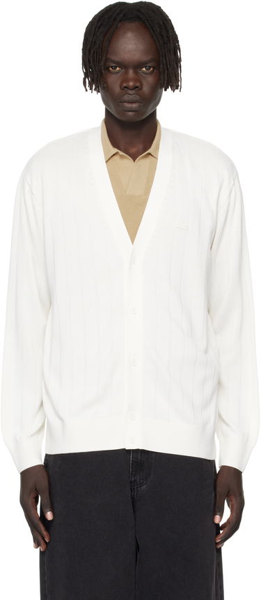 Sweater Lacoste Fluid Rib Knit Cardigan Vit | AH5338_70V, 0